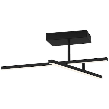 Access Lighting Duo, Adjustable LED SemiFlush, Matte Black Finish, Acrylic Lens Acrylic 63077LEDD-MBL/ACR